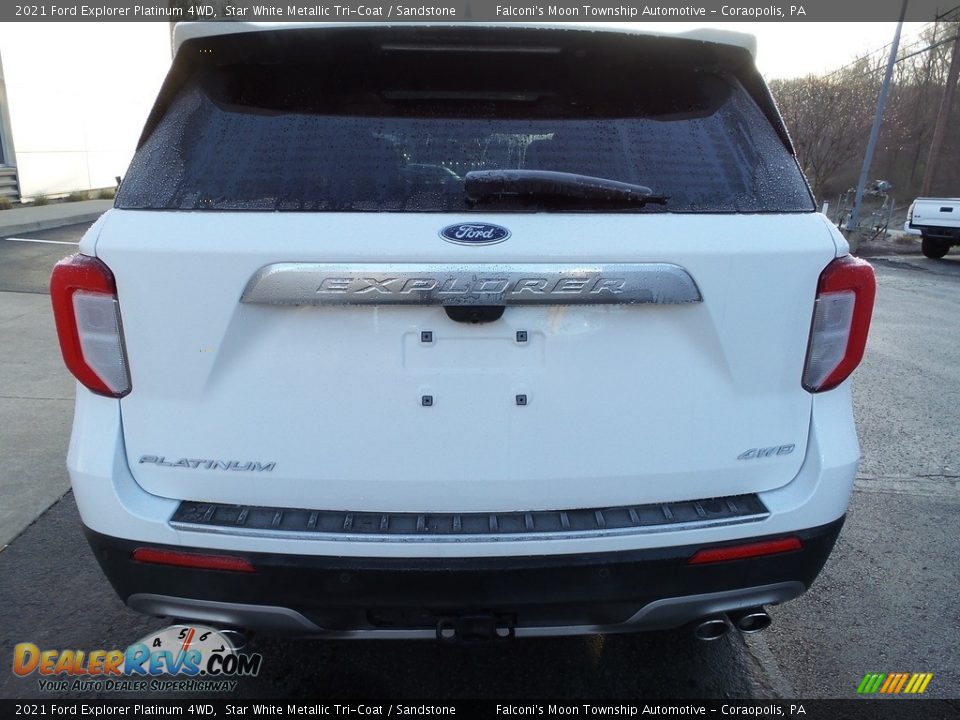 2021 Ford Explorer Platinum 4WD Star White Metallic Tri-Coat / Sandstone Photo #3