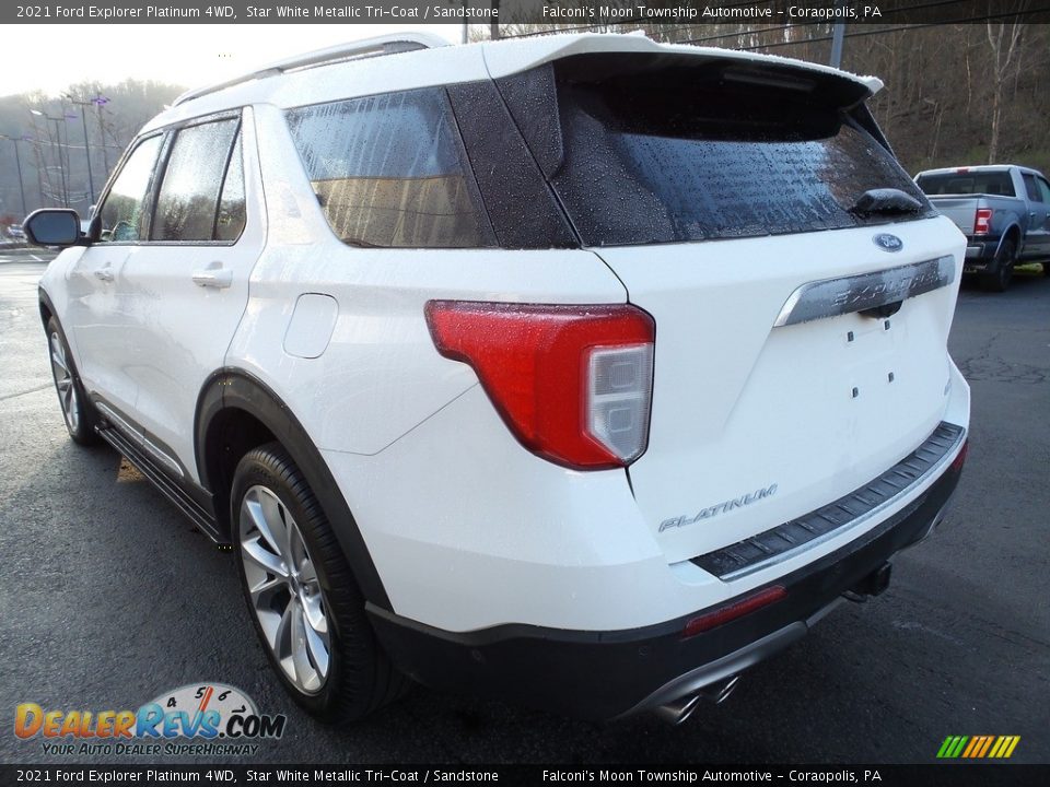 2021 Ford Explorer Platinum 4WD Star White Metallic Tri-Coat / Sandstone Photo #5