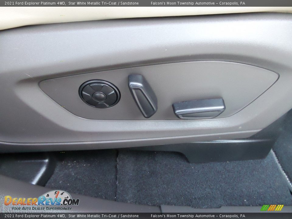 2021 Ford Explorer Platinum 4WD Star White Metallic Tri-Coat / Sandstone Photo #13