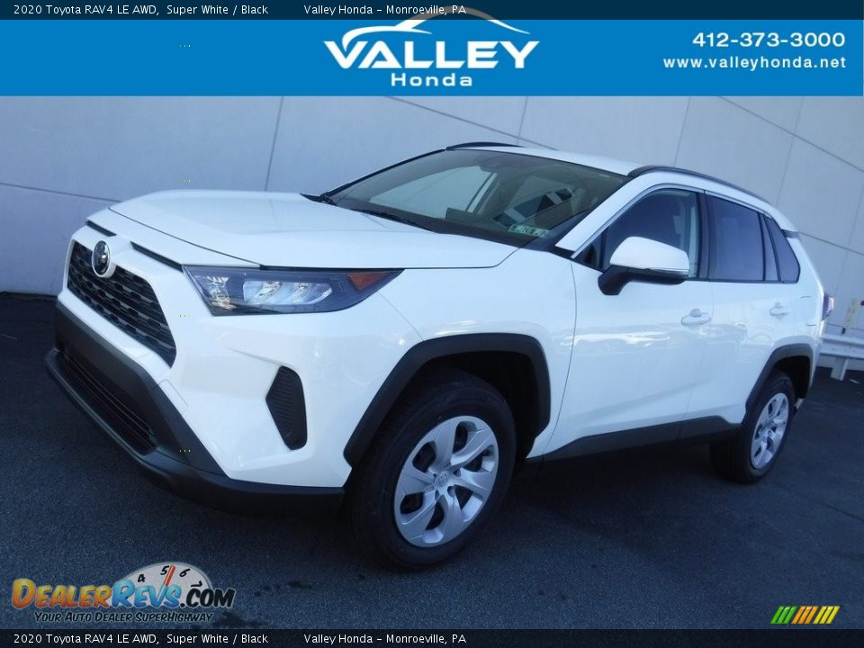 2020 Toyota RAV4 LE AWD Super White / Black Photo #1