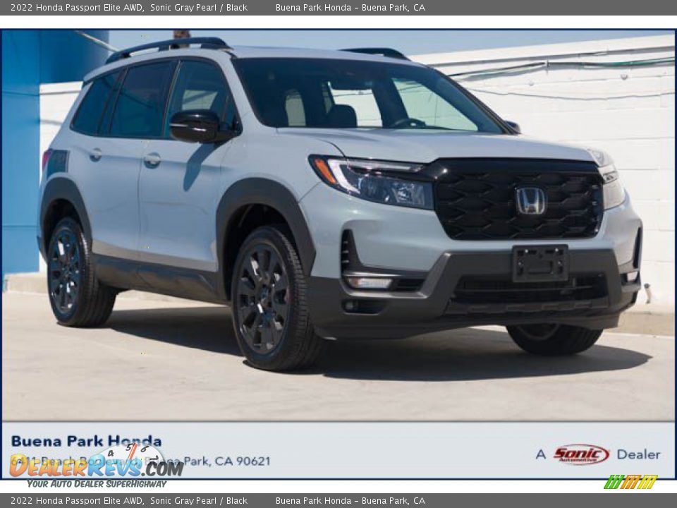 2022 Honda Passport Elite AWD Sonic Gray Pearl / Black Photo #1