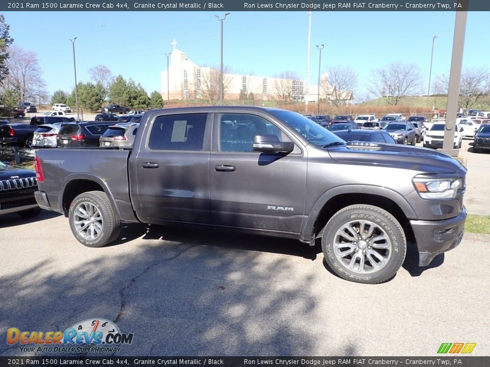 2021 Ram 1500 Laramie Crew Cab 4x4 Granite Crystal Metallic / Black Photo #4