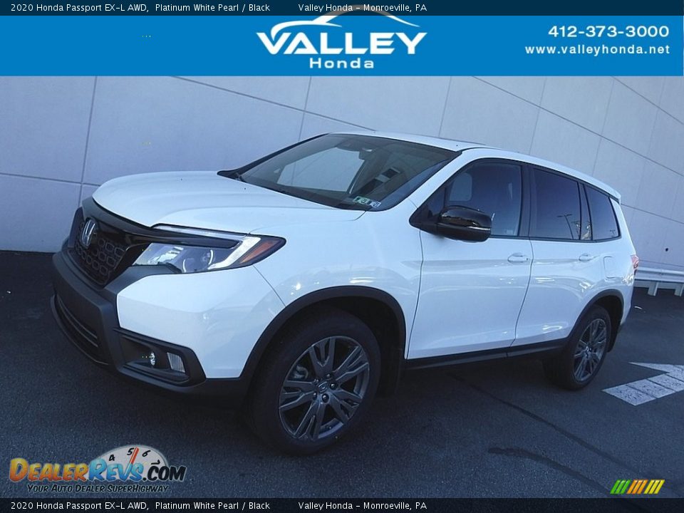 2020 Honda Passport EX-L AWD Platinum White Pearl / Black Photo #1