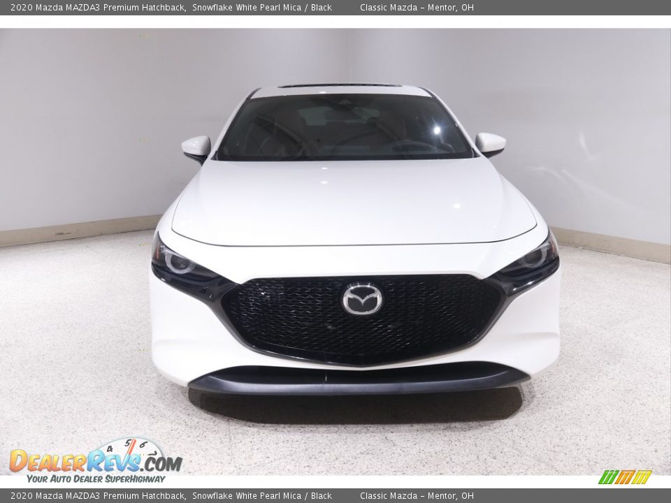 2020 Mazda MAZDA3 Premium Hatchback Snowflake White Pearl Mica / Black Photo #2