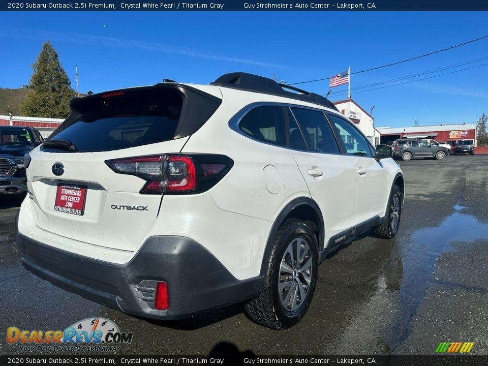 2020 Subaru Outback 2.5i Premium Crystal White Pearl / Titanium Gray Photo #6