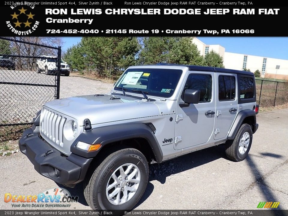 2023 Jeep Wrangler Unlimited Sport 4x4 Silver Zynith / Black Photo #1