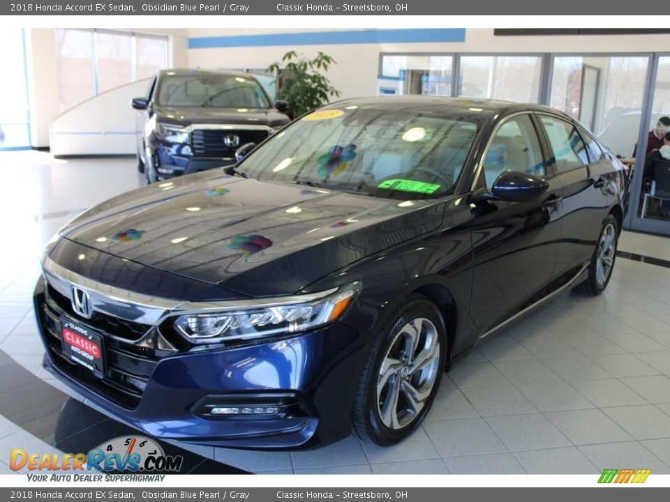 2018 Honda Accord EX Sedan Obsidian Blue Pearl / Gray Photo #1