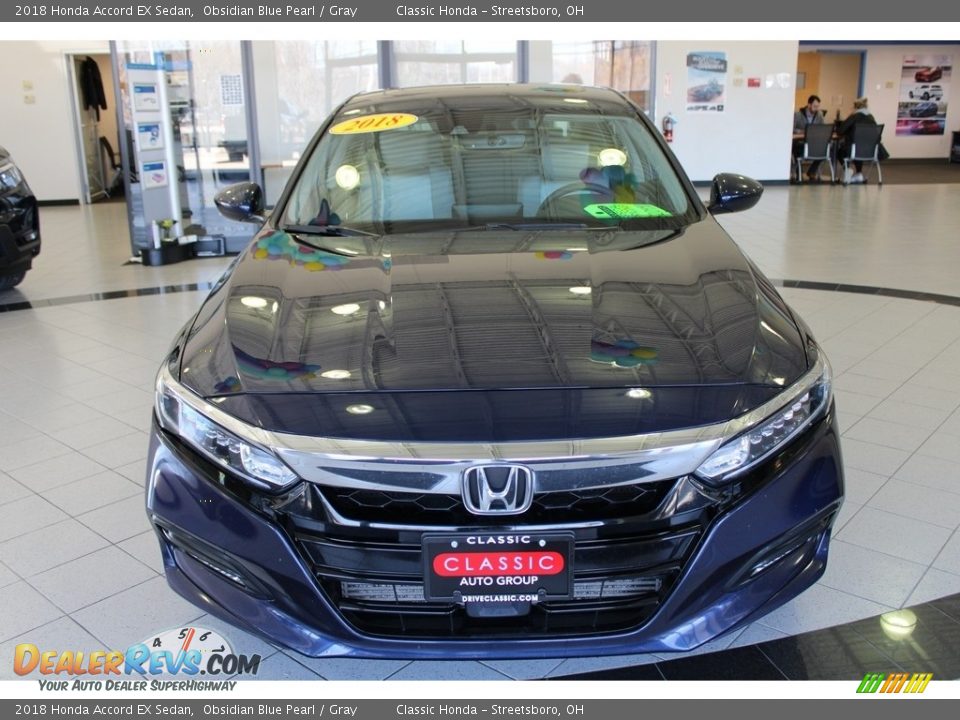 2018 Honda Accord EX Sedan Obsidian Blue Pearl / Gray Photo #2