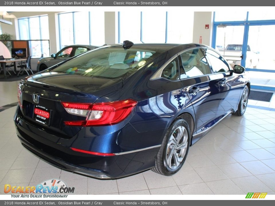 2018 Honda Accord EX Sedan Obsidian Blue Pearl / Gray Photo #7