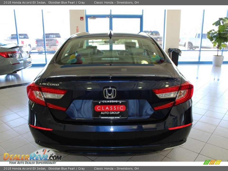2018 Honda Accord EX Sedan Obsidian Blue Pearl / Gray Photo #8