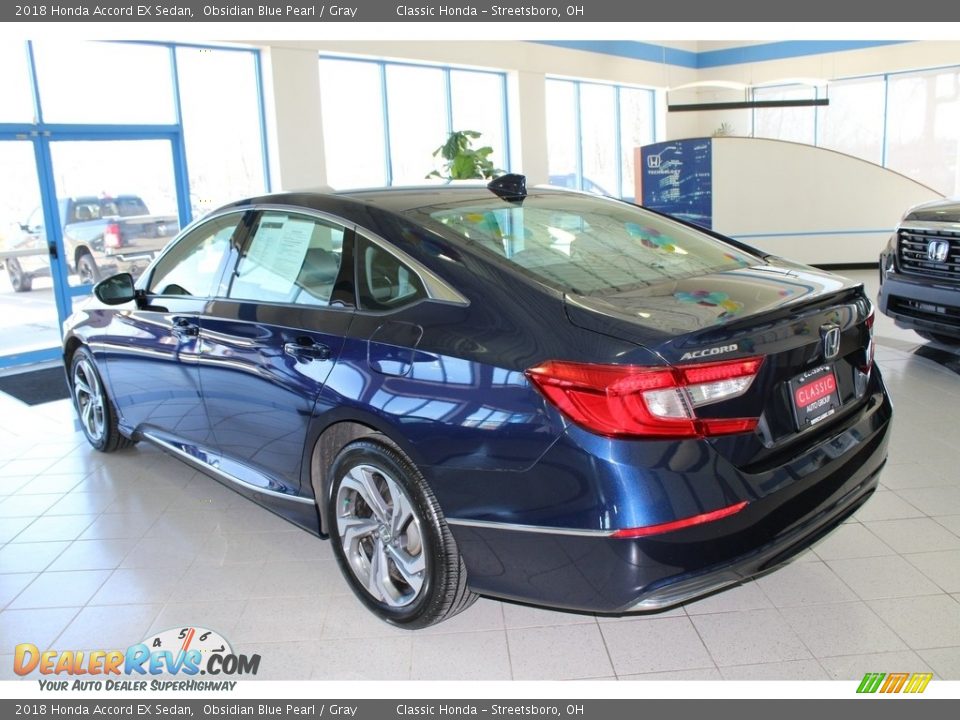 2018 Honda Accord EX Sedan Obsidian Blue Pearl / Gray Photo #9
