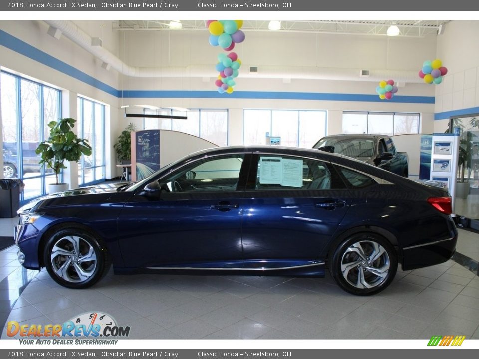 2018 Honda Accord EX Sedan Obsidian Blue Pearl / Gray Photo #10