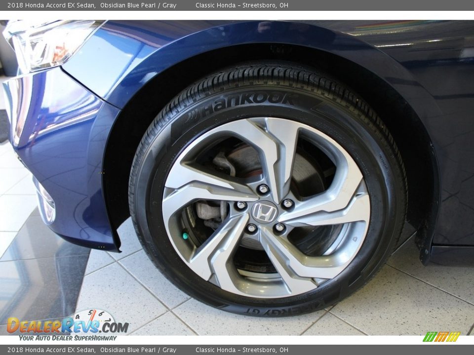2018 Honda Accord EX Sedan Obsidian Blue Pearl / Gray Photo #12