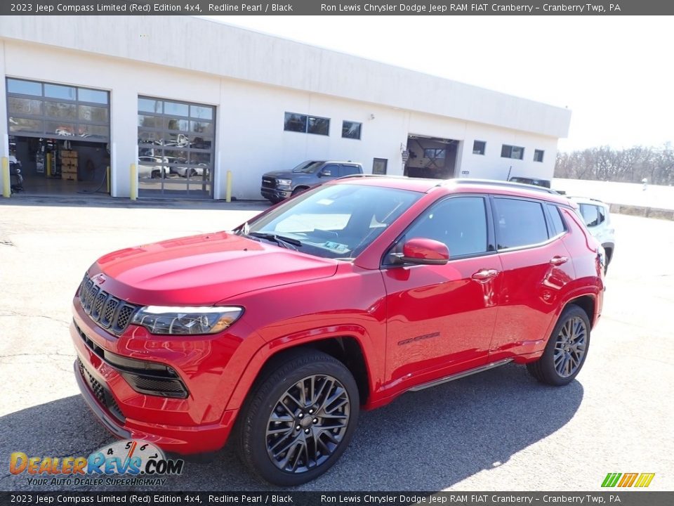 Front 3/4 View of 2023 Jeep Compass Limited (Red) Edition 4x4 Photo #9