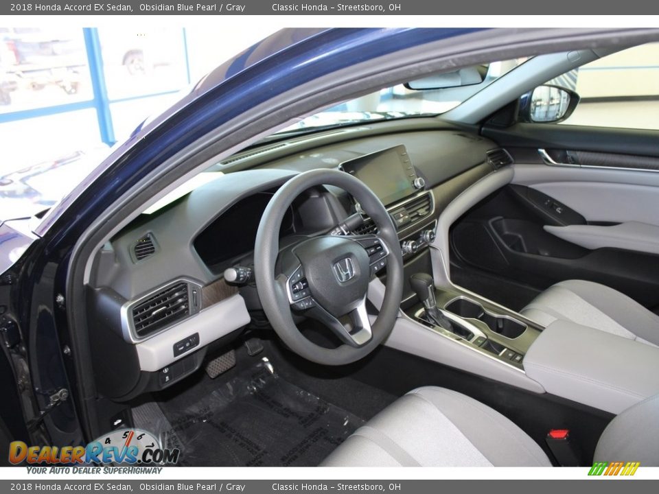 2018 Honda Accord EX Sedan Obsidian Blue Pearl / Gray Photo #27