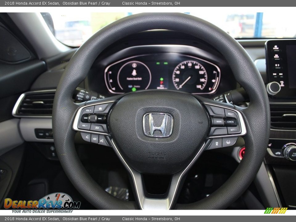 2018 Honda Accord EX Sedan Obsidian Blue Pearl / Gray Photo #30