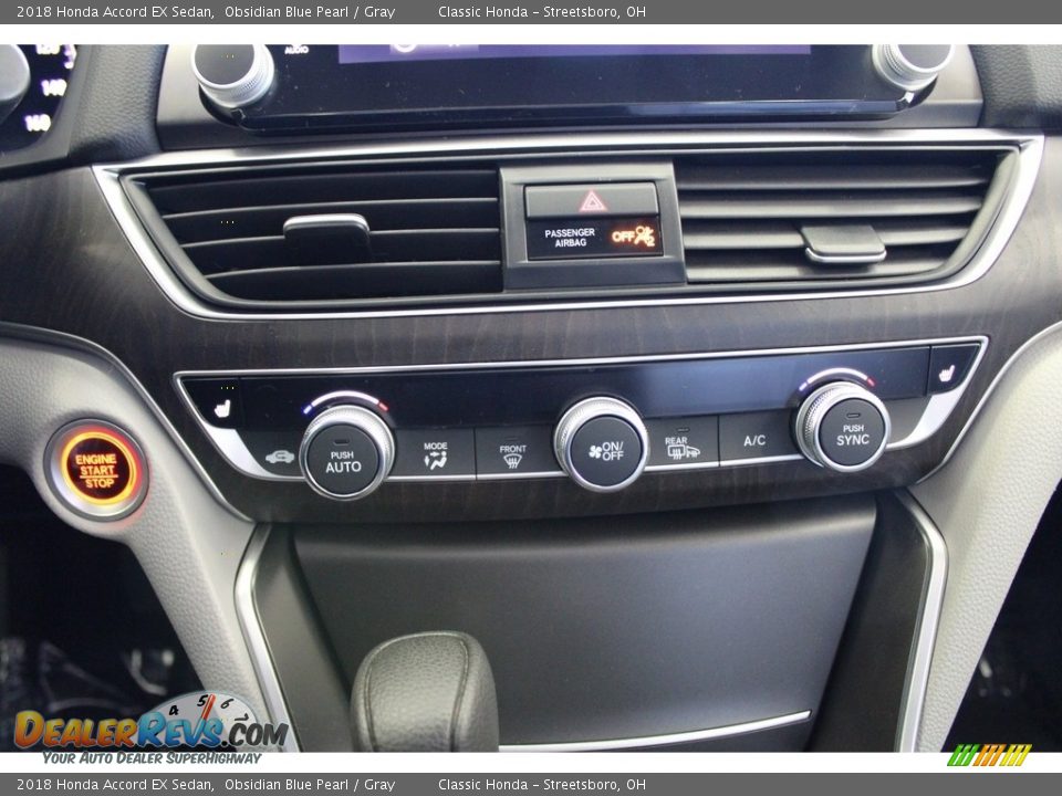 2018 Honda Accord EX Sedan Obsidian Blue Pearl / Gray Photo #35