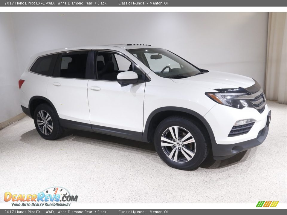 2017 Honda Pilot EX-L AWD White Diamond Pearl / Black Photo #1