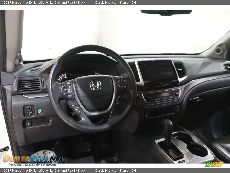 2017 Honda Pilot EX-L AWD White Diamond Pearl / Black Photo #6