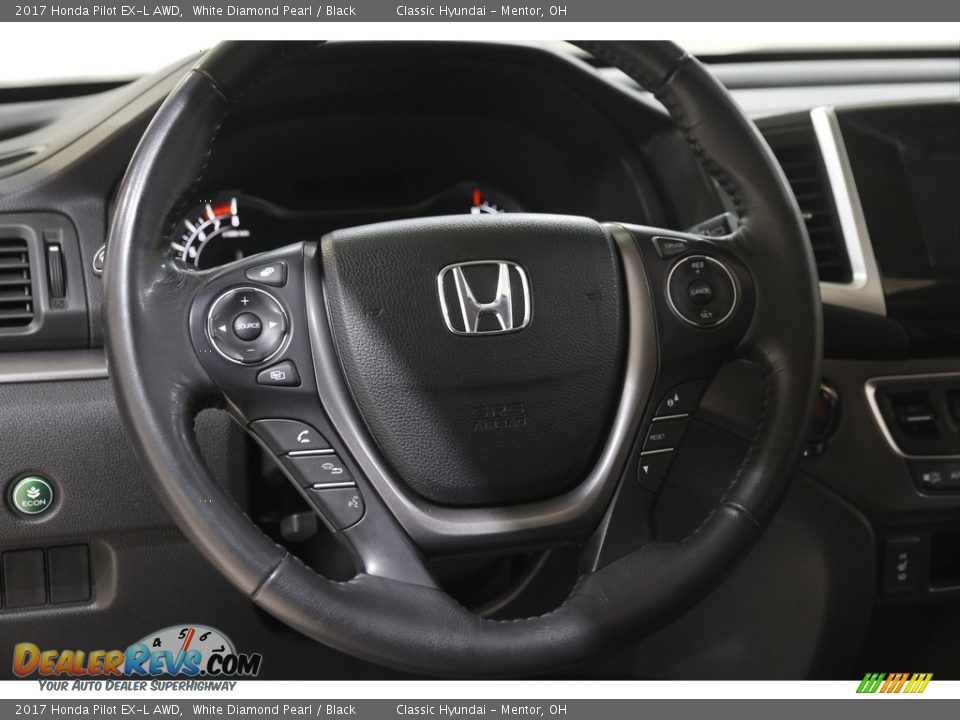 2017 Honda Pilot EX-L AWD White Diamond Pearl / Black Photo #7