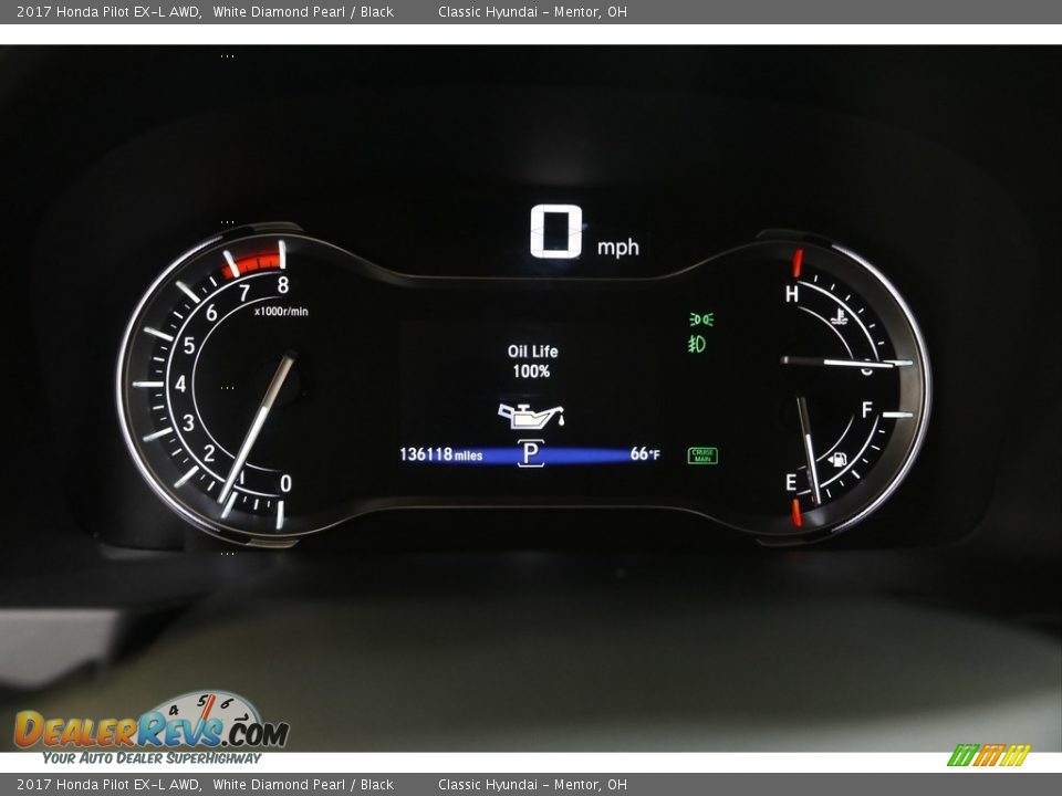 2017 Honda Pilot EX-L AWD White Diamond Pearl / Black Photo #8