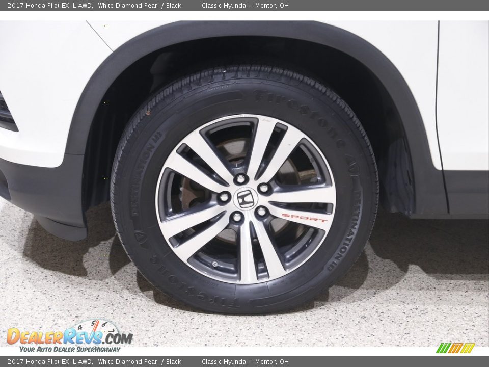 2017 Honda Pilot EX-L AWD White Diamond Pearl / Black Photo #22
