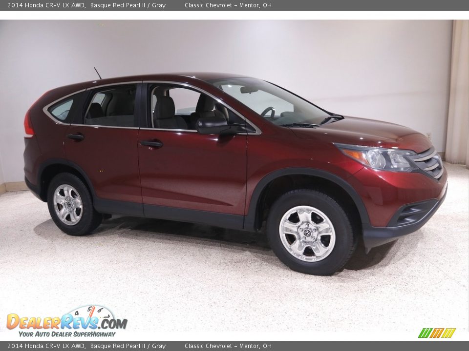 2014 Honda CR-V LX AWD Basque Red Pearl II / Gray Photo #1