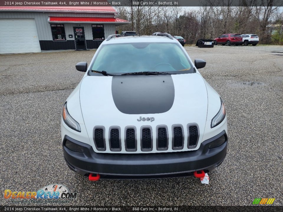 2014 Jeep Cherokee Trailhawk 4x4 Bright White / Morocco - Black Photo #2