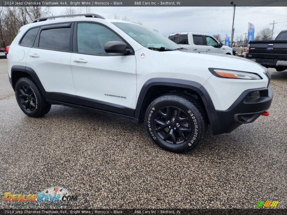 2014 Jeep Cherokee Trailhawk 4x4 Bright White / Morocco - Black Photo #3