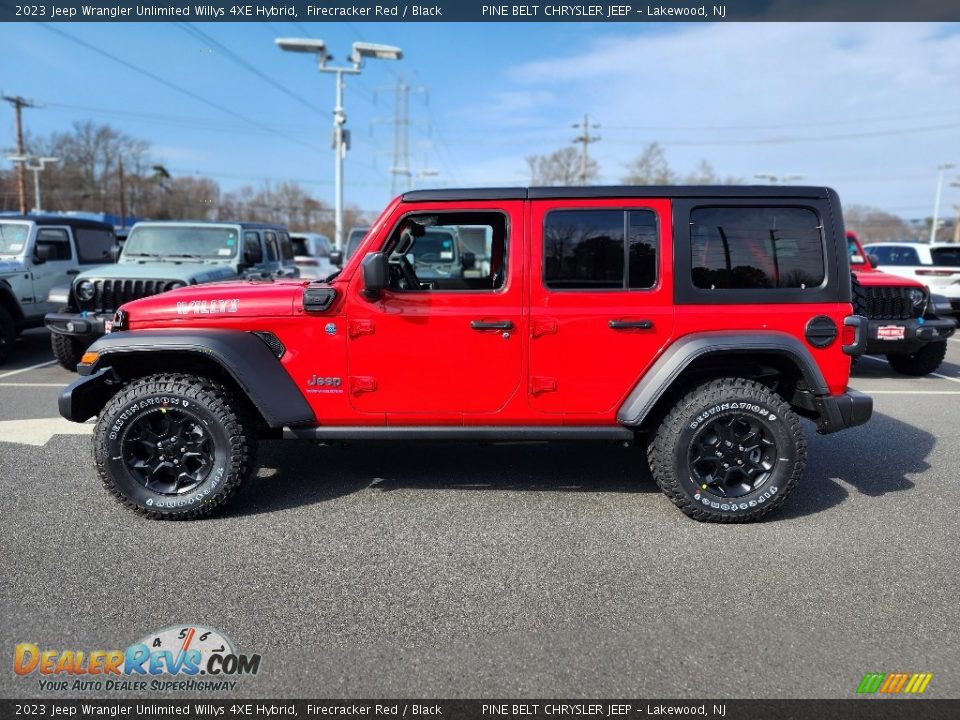 Firecracker Red 2023 Jeep Wrangler Unlimited Willys 4XE Hybrid Photo #3
