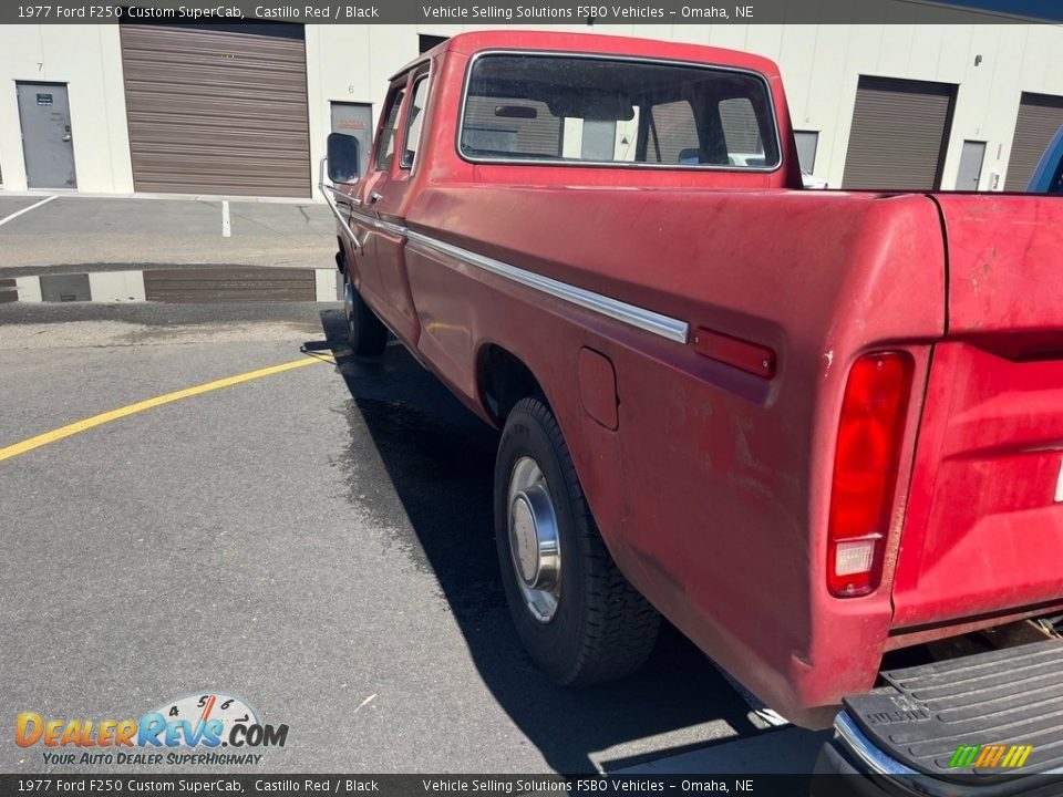 1977 Ford F250 Custom SuperCab Castillo Red / Black Photo #4