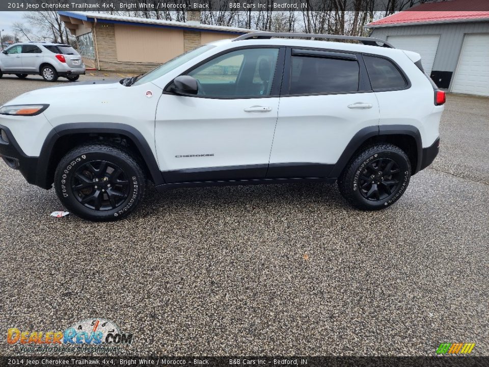 2014 Jeep Cherokee Trailhawk 4x4 Bright White / Morocco - Black Photo #5