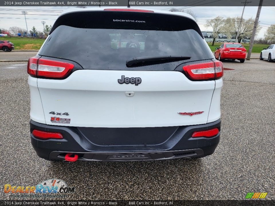 2014 Jeep Cherokee Trailhawk 4x4 Bright White / Morocco - Black Photo #7