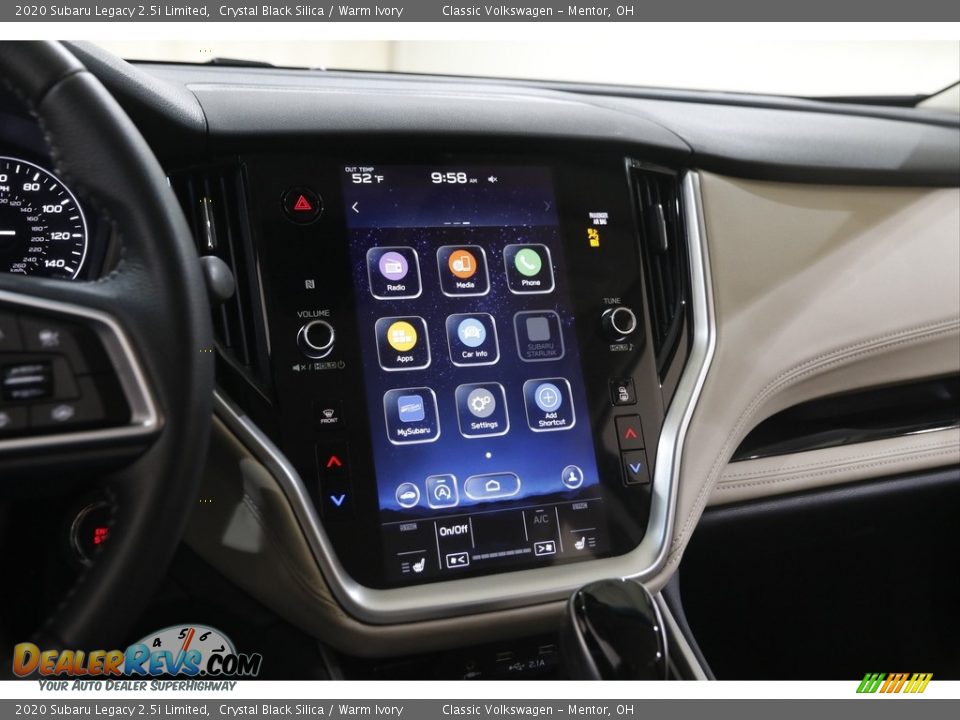 2020 Subaru Legacy 2.5i Limited Crystal Black Silica / Warm Ivory Photo #9