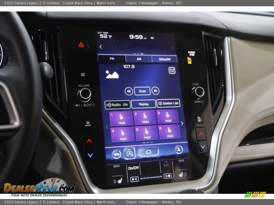 2020 Subaru Legacy 2.5i Limited Crystal Black Silica / Warm Ivory Photo #10
