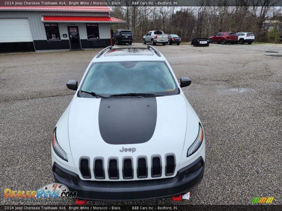 2014 Jeep Cherokee Trailhawk 4x4 Bright White / Morocco - Black Photo #11