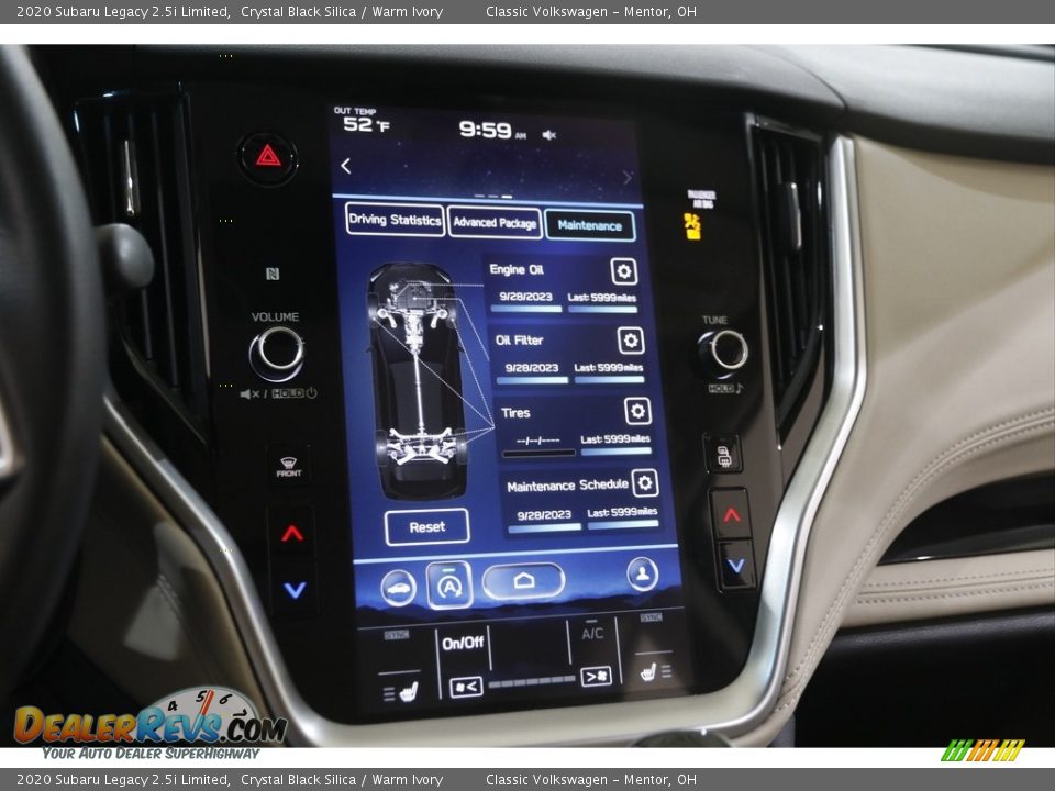 2020 Subaru Legacy 2.5i Limited Crystal Black Silica / Warm Ivory Photo #13