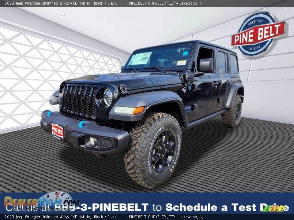 2023 Jeep Wrangler Unlimited Willys 4XE Hybrid Black / Black Photo #1