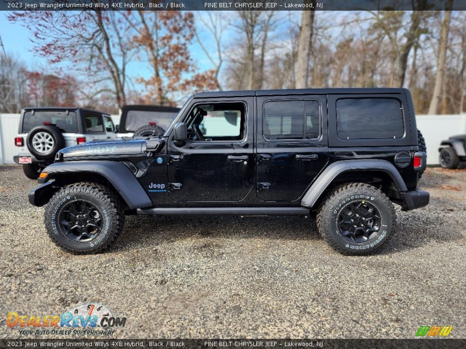 2023 Jeep Wrangler Unlimited Willys 4XE Hybrid Black / Black Photo #3