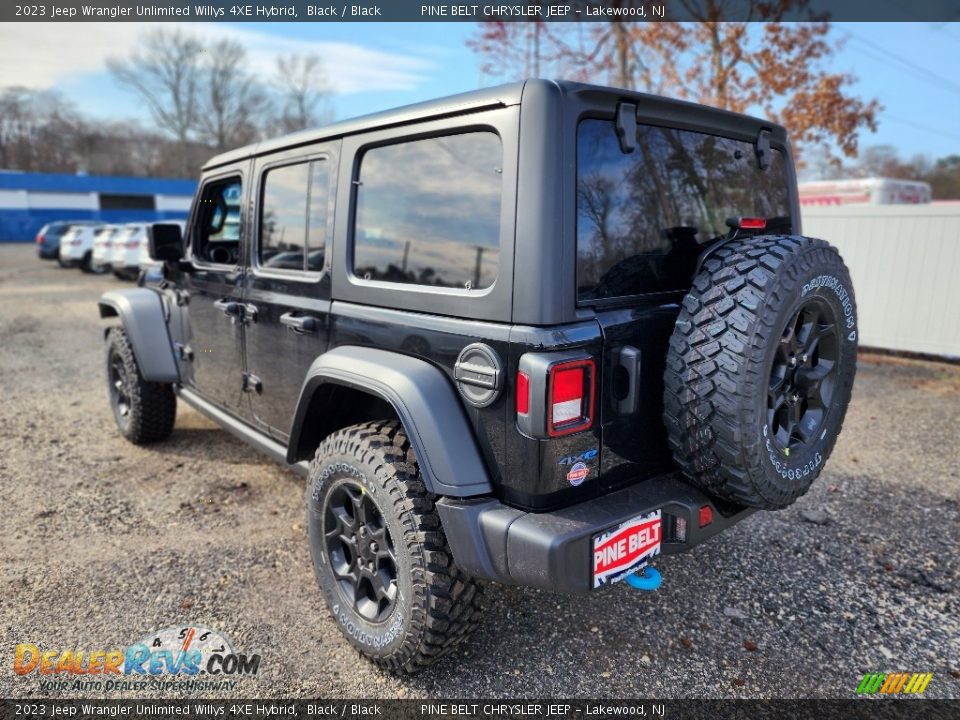 2023 Jeep Wrangler Unlimited Willys 4XE Hybrid Black / Black Photo #4