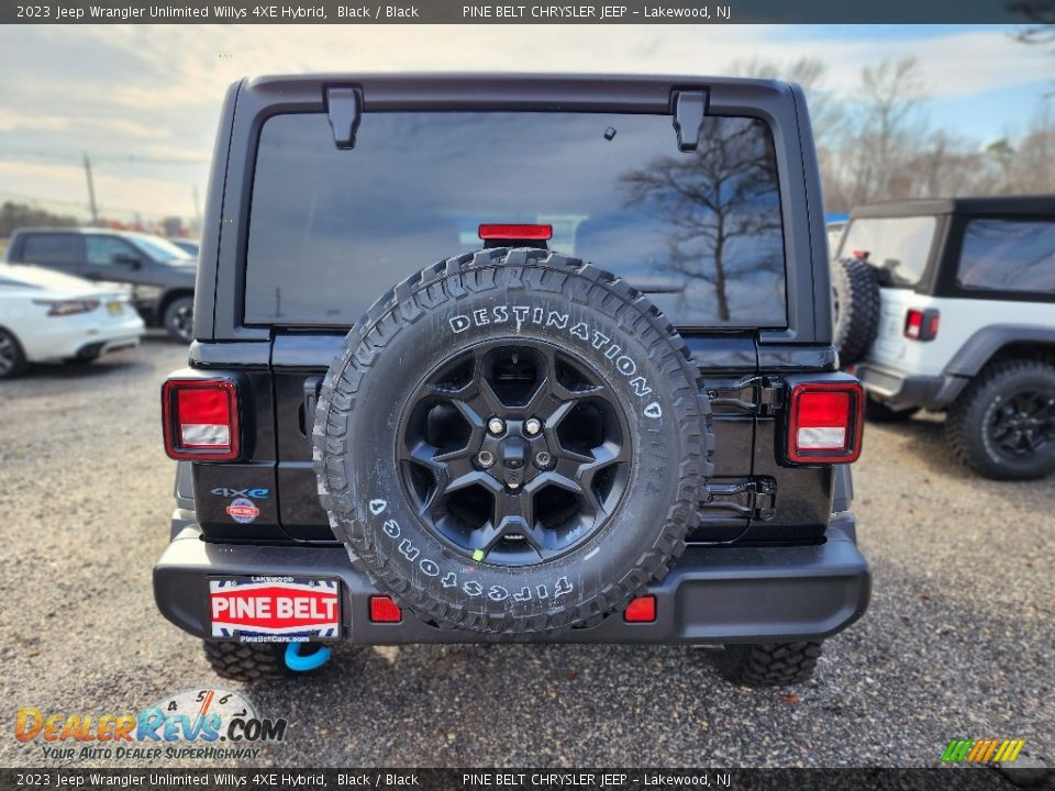 2023 Jeep Wrangler Unlimited Willys 4XE Hybrid Black / Black Photo #6