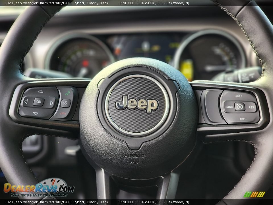 2023 Jeep Wrangler Unlimited Willys 4XE Hybrid Black / Black Photo #10