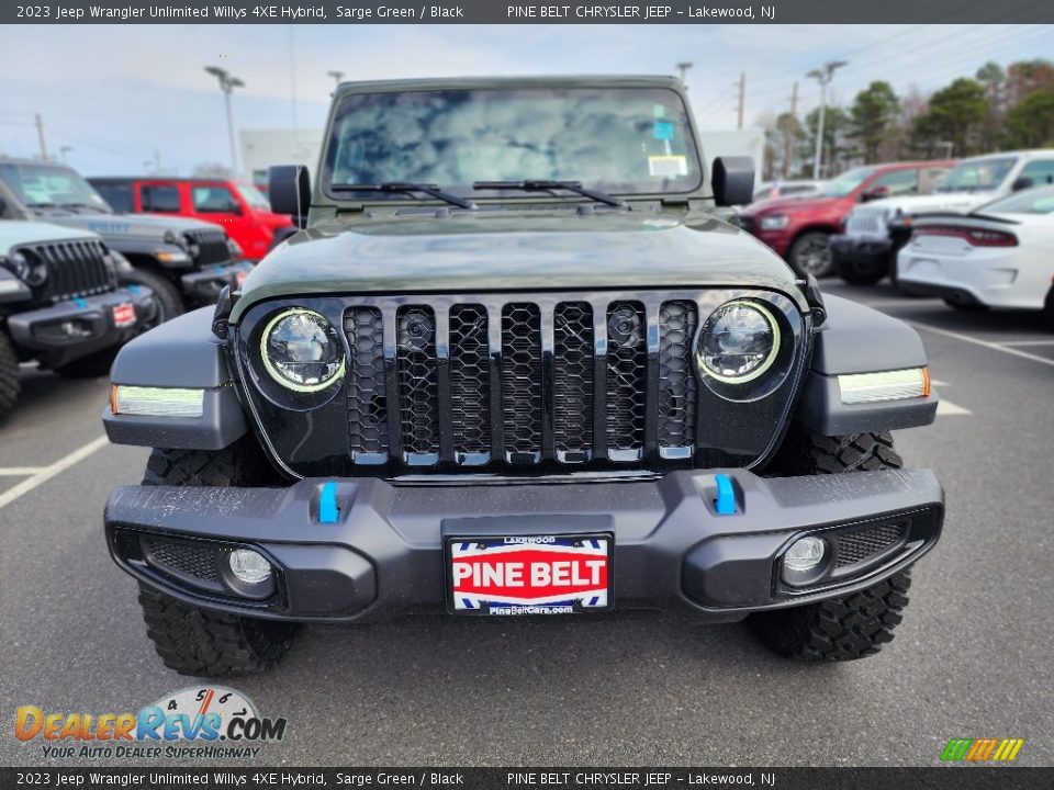 2023 Jeep Wrangler Unlimited Willys 4XE Hybrid Sarge Green / Black Photo #2