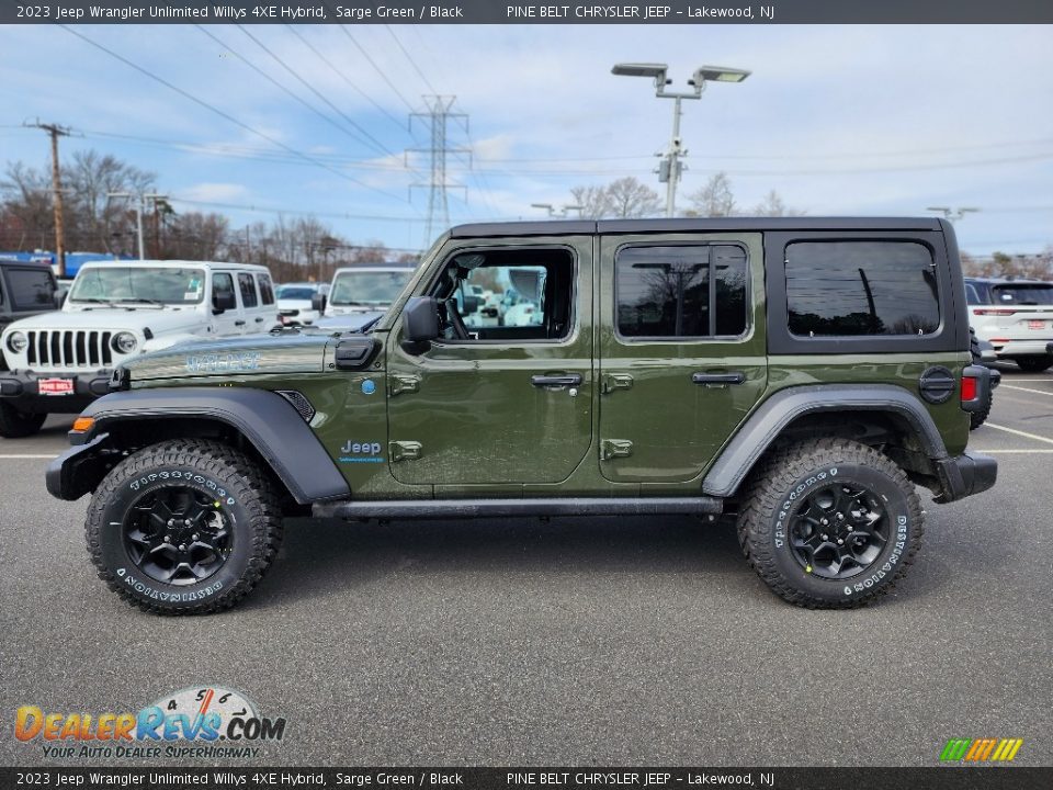 2023 Jeep Wrangler Unlimited Willys 4XE Hybrid Sarge Green / Black Photo #3