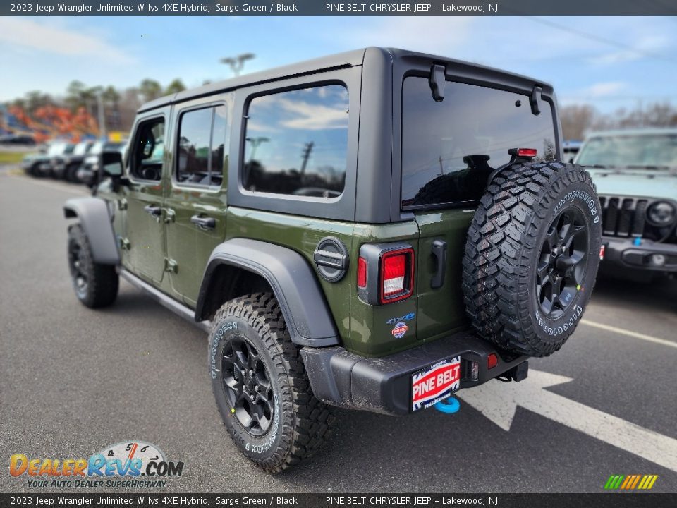 2023 Jeep Wrangler Unlimited Willys 4XE Hybrid Sarge Green / Black Photo #4