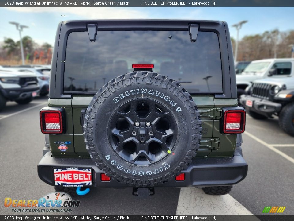 2023 Jeep Wrangler Unlimited Willys 4XE Hybrid Sarge Green / Black Photo #6