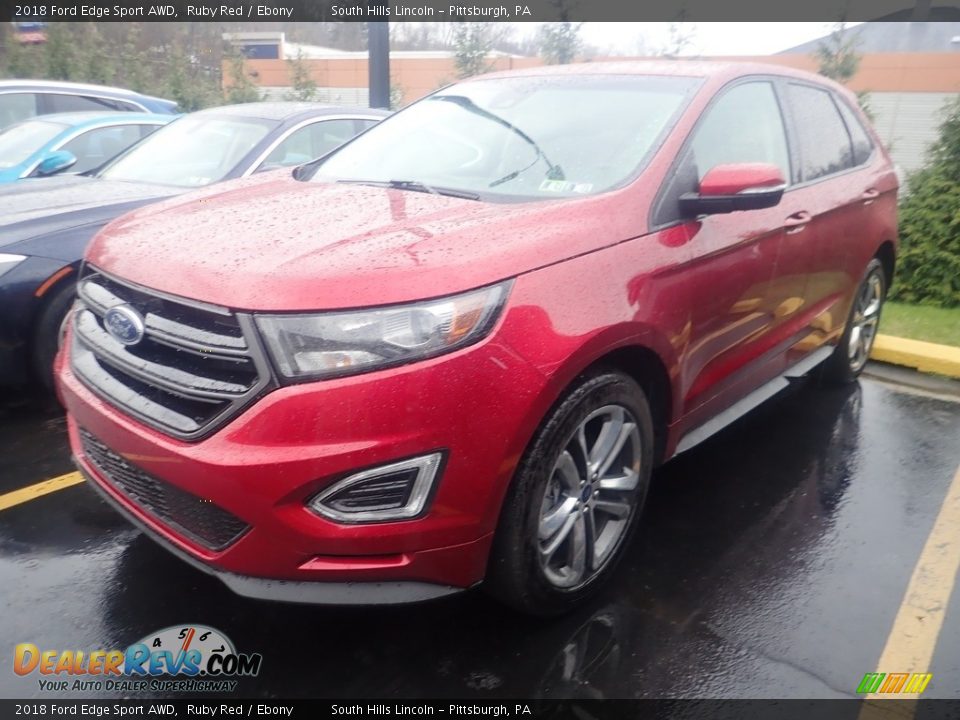 2018 Ford Edge Sport AWD Ruby Red / Ebony Photo #1