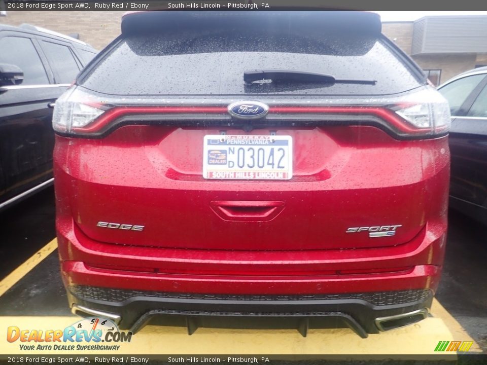 2018 Ford Edge Sport AWD Ruby Red / Ebony Photo #3