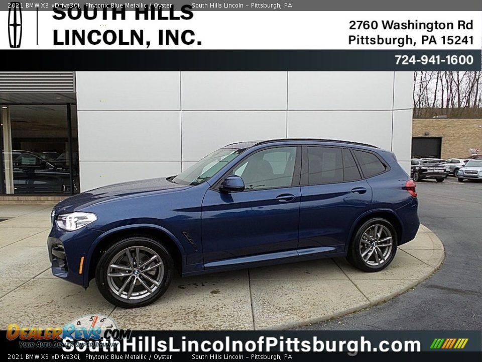 2021 BMW X3 xDrive30i Phytonic Blue Metallic / Oyster Photo #1