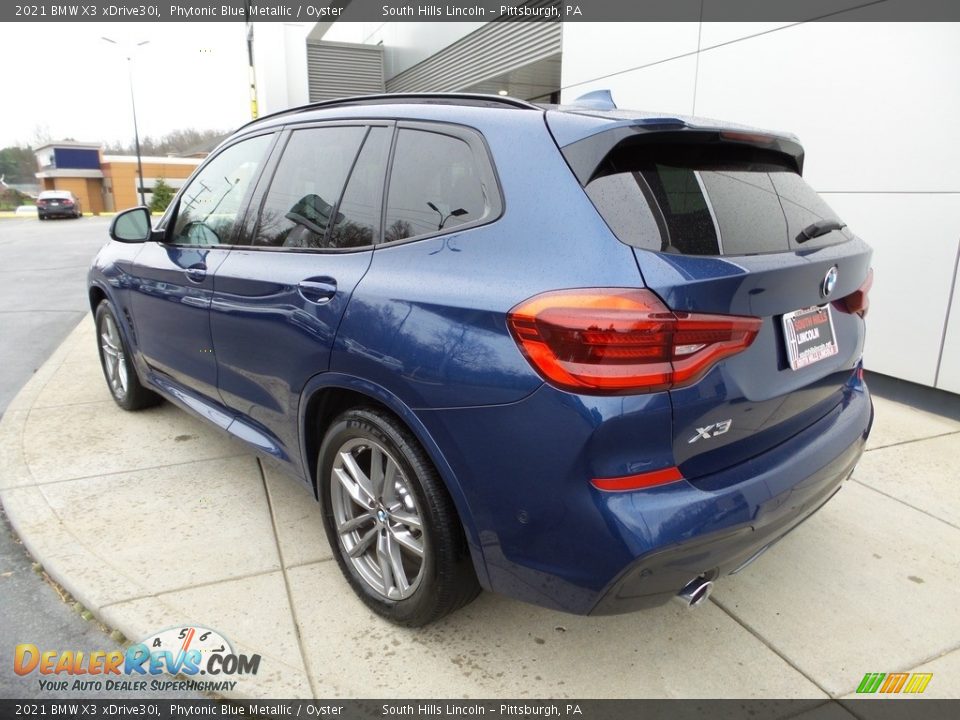 2021 BMW X3 xDrive30i Phytonic Blue Metallic / Oyster Photo #3